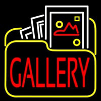 Gallery Icon With Red Gallery Neontábla