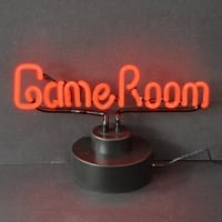 Game Room Red Lettering Desktop Neontábla