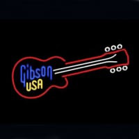 Gibson Usa Guitar Sör Kocsma Nyitva Neontábla