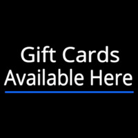 Gift Cards Available Here Blue Line Neontábla