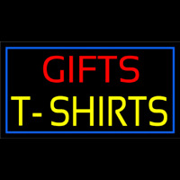 Gifts Tshirts With Blue Border Neontábla