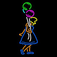 Girl With Balloon Neontábla