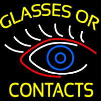 Glasses Or Contacts Eye Logo Neontábla