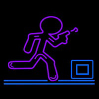 Glow Stick Man Run Neontábla