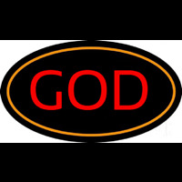God With Border Neontábla