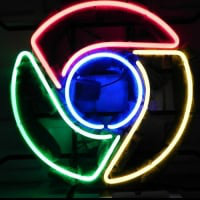 Google Chrome Advertising Sör Kocsma Neontábla