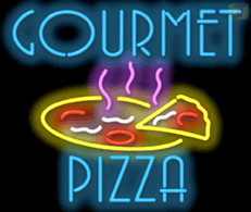 Gourmet Pizza Neontábla