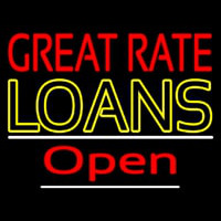 Great Rate Loans Open Neontábla