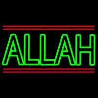 Green Allah Red Line Neontábla