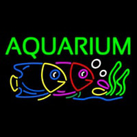 Green Aquarium Fish 2 Neontábla