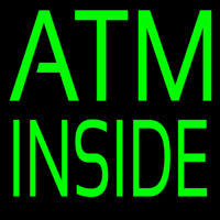 Green Atm Inside Neontábla