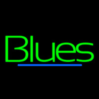 Green Blues Cursive 2 Neontábla