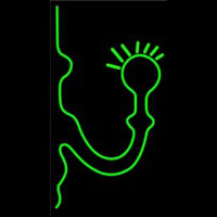 Green Chandelier Logo Neontábla