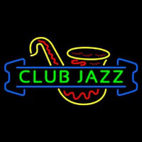Green Club Jazz Block With Sa ophone 1 Neontábla