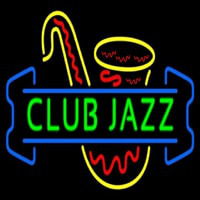 Green Club Jazz Block With Sa ophone 3 Neontábla