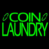 Green Coin Laundry Neontábla