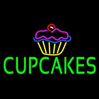Green Cupcakes With Logo Neontábla