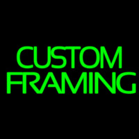 Green Custom Framing Neontábla