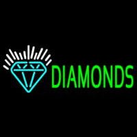 Green Diamonds Logo Neontábla