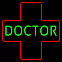 Green Doctor Medical Logo Neontábla