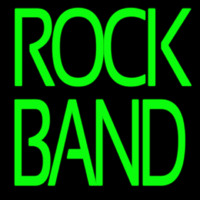 Green Double Stroke Rock Band Neontábla