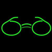Green Glasses Logo Neontábla
