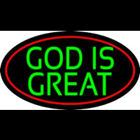 Green God Is Great Neontábla