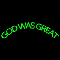 Green God Was Great Neontábla