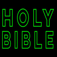 Green Holy Bible Neontábla