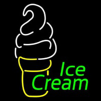Green Ice Cream Logo Neontábla