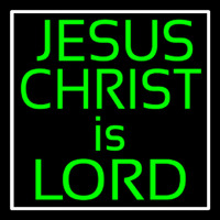 Green Jesus Christ Is Lord Neontábla