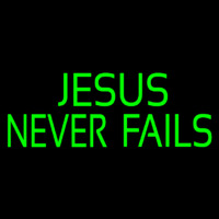 Green Jesus Never Fails Neontábla