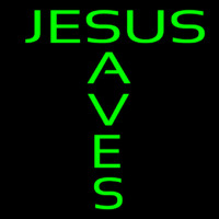 Green Jesus Saves Neontábla