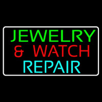 Green Jewelry And Watch Repair Block Neontábla