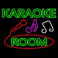 Green Karaoke Rooms Neontábla
