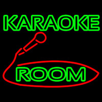 Green Karaoke Rooms Neontábla