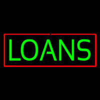 Green Loans Red Border Neontábla
