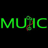 Green Music Mike 1 Neontábla