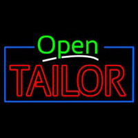 Green Open Double Stroke Tailor Neontábla