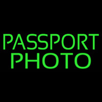 Green Passport Photo Neontábla