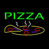 Green Pizza Logo Neontábla