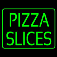Green Pizza Slices Neontábla