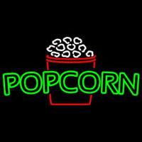 Green Pop Corn Logo Neontábla