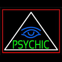 Green Psychic With Blue Eye Neontábla