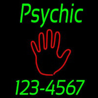 Green Psychic With Phone Number Neontábla