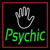 Green Psychic With Red Border Neontábla