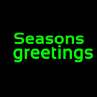 Green Seasons Greetings Neontábla