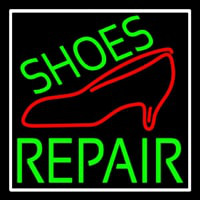 Green Shoes Repair Red Sandal Neontábla