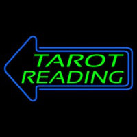 Green Tarot Reading With Blue Arrow Neontábla
