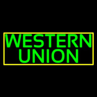 Green Western Union With Green Border Neontábla